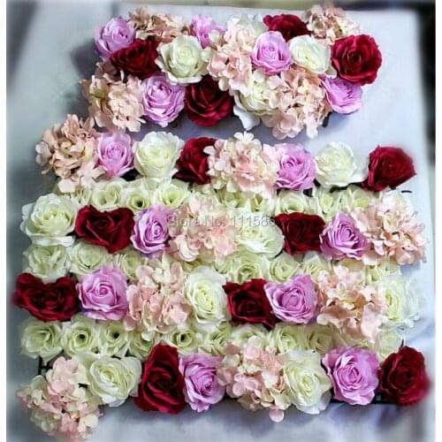 SPR NEW High quality wedding decoration flower wall Artificial wedding backdrop flower road lead flowers table center