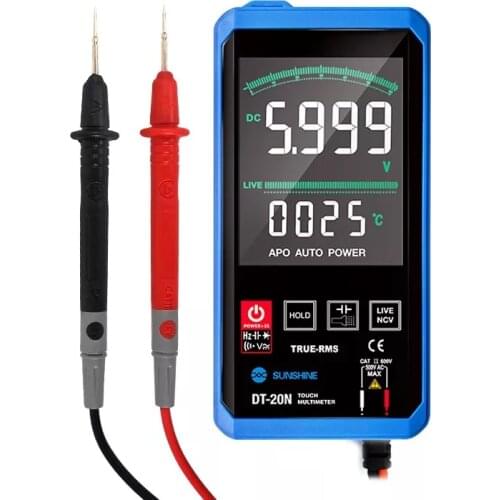 SUNSHINE DT-20N Ntelligent Touch Multimeter Current/Voltage Resistance Colorful Screen Tester Dignostic Meter for Maintaining