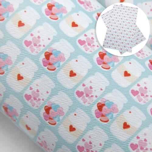 20*33cm Love Heart Faux Synthetic Leather Fabric For Bow-knot Bags Wallet Earring Phone Case Scrapbook DIY,1Yc16116