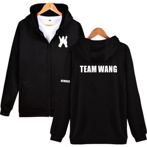 GOT7 Jackson team wang printed zipper men women hoodies jacket coat casual zip up long sleeve hooded sweatshirts tracksuits tops