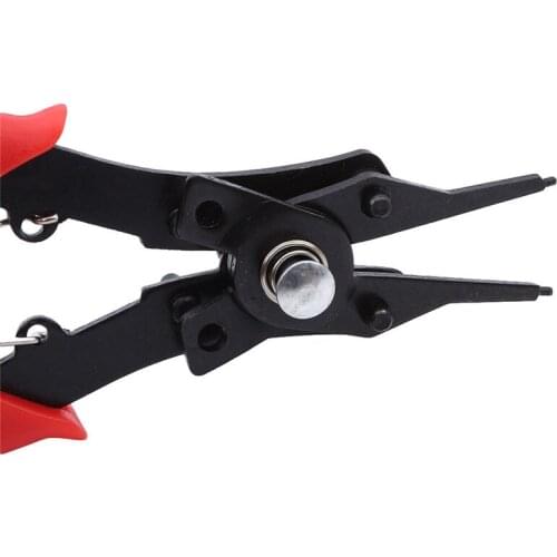 Universal Spring Pliers Locking Tool Angled Tong Clamp Auto Repair Hand Tools Clamps Rubber Handle Pliers Spare 3 Clamp Heads
