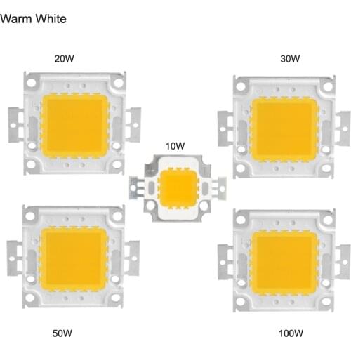 10W/20W/30W/50W/100W High Power Integrated 900-9000LM White/Warm White High Bright LED Light Lamp Chip DC 9-12V -30-36V (2pcs)