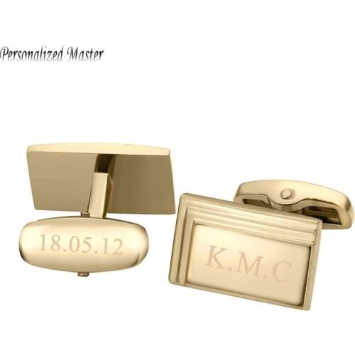 Personalized Master Custom Names Cufflink Mens Stainless Steel Shirt Sleeves Stud Cufflinks Gift for Boyfriend Father Husband