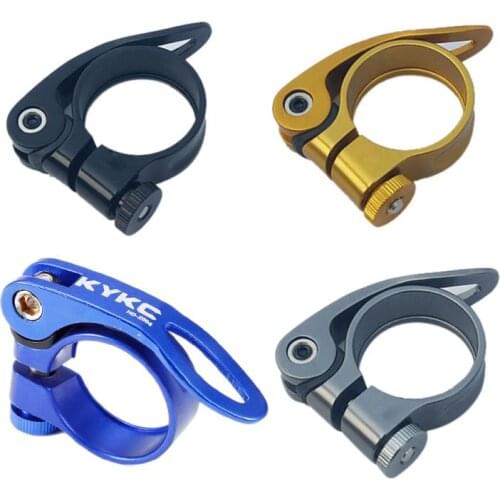 MTB Bike Seat Post Clamp 31.8mm Aluminum Alloy Bicycle Quick Release Saddle Seat Post Clamp Fit For 27.7/28.6MM Seatpost