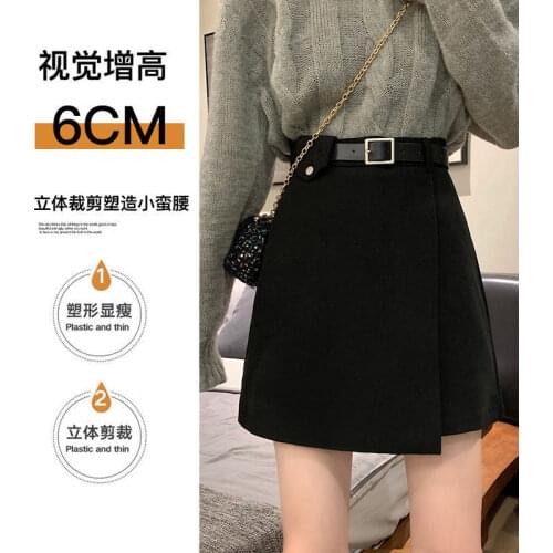 Womens High Waist A- line Skirt Autumn and Winter Short Skirt Woman Skirts Faldas Jupe
