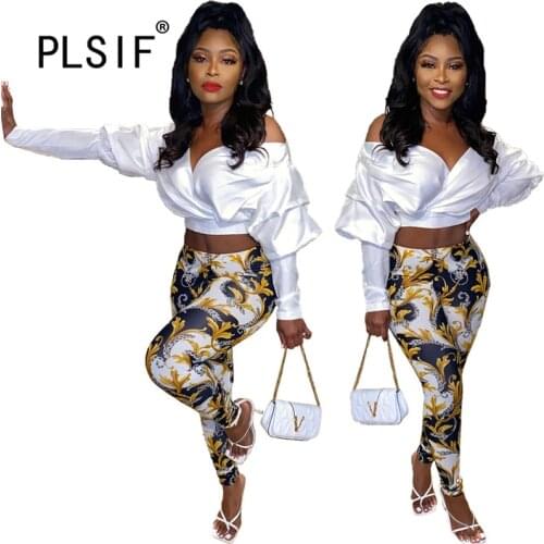 Vintage Print Women Slim Long Pant Casual High Waist Trousers For Woman Summer Fashion Capris