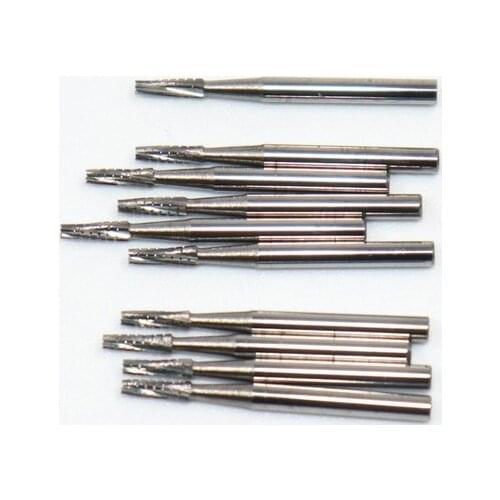 10pcs Dental Carbide Burs FG701 Dental Fissure Burs High Speed Dental Tungsten Burs