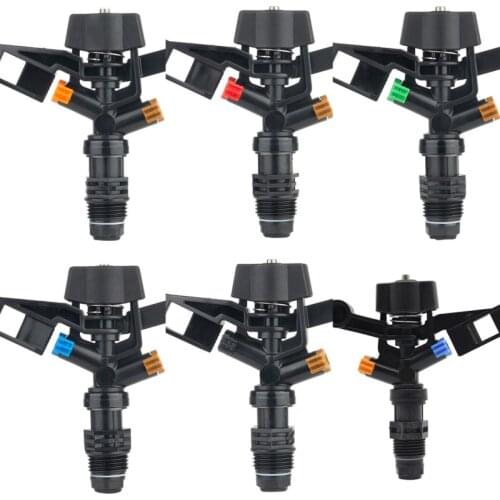 1pc Rotate Rocker Arm Sprinkler 360 Degrees Auto-rotate Two Holes Water Spray Head Agriculture Tools 1/2" Male Thread