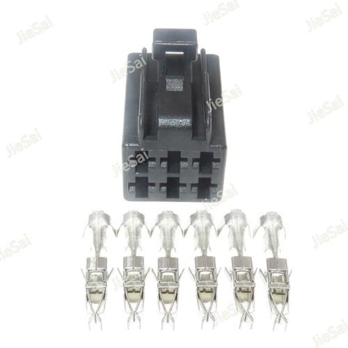 6 Pin Electrical Automotive Connector Female Wire Plug With Terminals