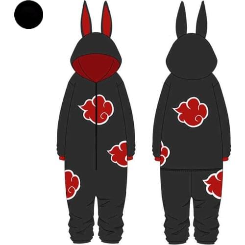 Anime Akatsuki Cosplay Pajamas Unisex Costume Polyester Home Sleepwear Ninja kakaxi Minato With Hood Jumpsuits Nightgown Suit