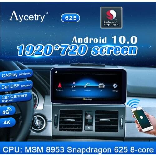 Snapdragon Android 10 Car Radio For Mercedes benz GLK Class X204 2008-2012 auto audio car stereo navigation screen multimedia