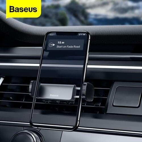 Baseus Mini Car Phone Holder Air Vent Mount Stand For iPhone 12 11 XS Max XR Xiaomi Huawei Smartphone Bracket in Car GPS Support