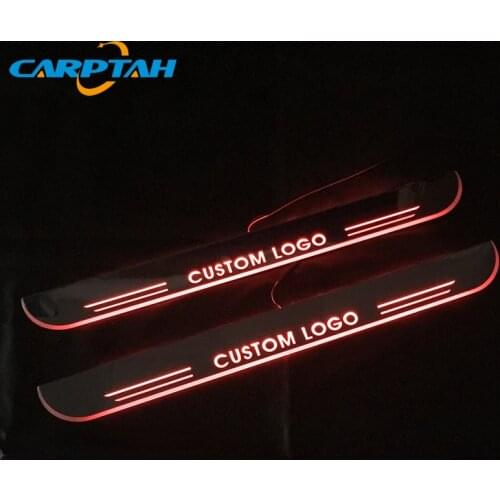 Carptah Moving LED Car Light Door Sill Scuff Plate Pathway Dynamic Streamer Welcome Lamp For Mercedes Benz W166 GL450 2014 -2015