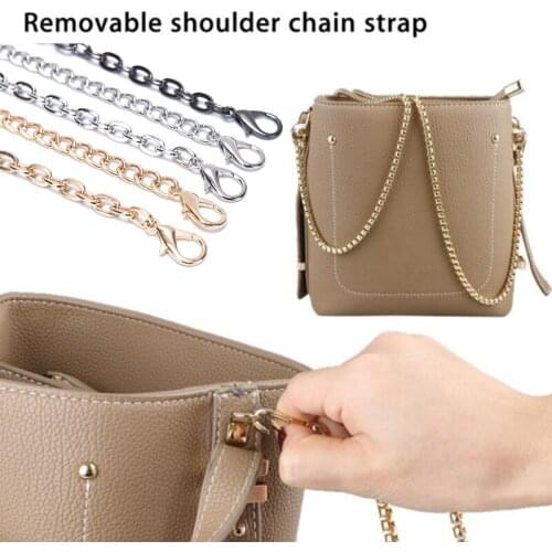 DIY Chain Bag Strap Accessories Metallic Lobster Clasp Chain For Shoulder Bag Handbag Buckle Handle Hardware Double Woven Chain