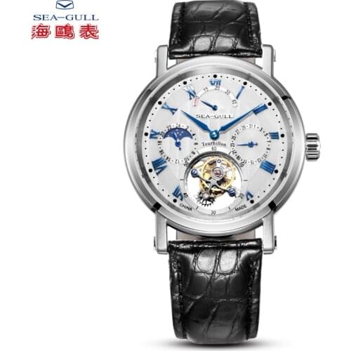 Seagull Mens Watch tourbillon mechanical watch Multi-function watch skeleton watches sapphire watch luxury tourbillion watch