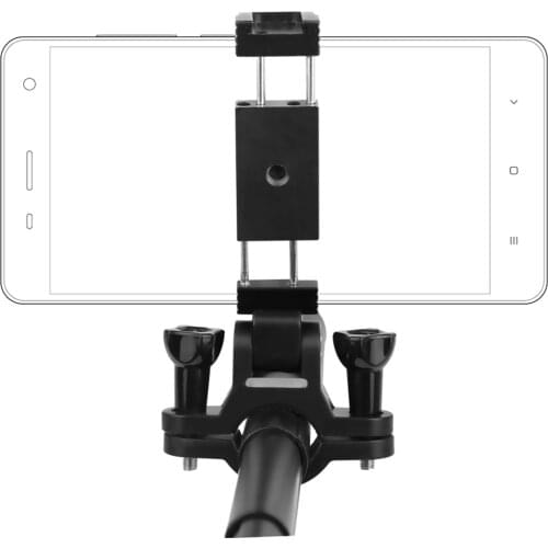 SOONHUA Mobile Phone Holder Phone Clip Bracket On Extension Rod Phone Holders For OSMO Action Camera
