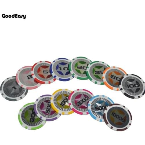 ABS/Iron Poker Chips Hold'em Poker Monte Carlo Pokers Poker Chips Casino Accessories Hot Sell Multi-col 11.5g 10pcs/set