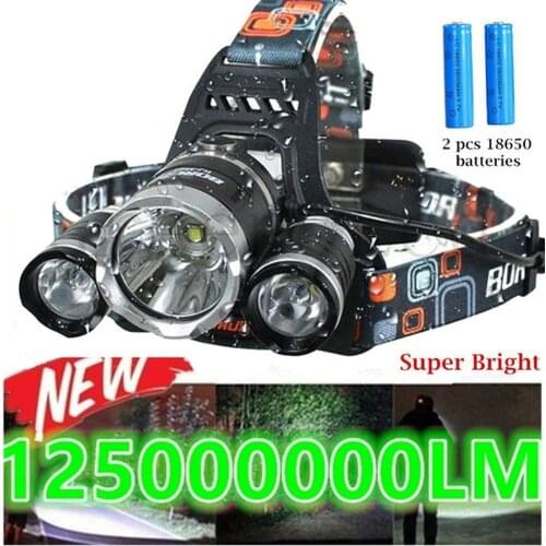 Headlamp Rechargeable Bright Led Headlight Powerful Helmet Flashlight for Fishing Hunting CampingTorch Lantern