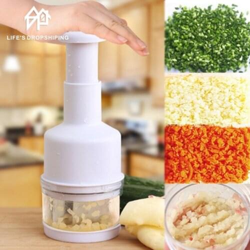 Hot Sale Kitchen Pressing Food Onion Garlic Vegetable Press Chopper Cutter Slicer Peeler Dicer Stainless Steel Kitchen Gadgets