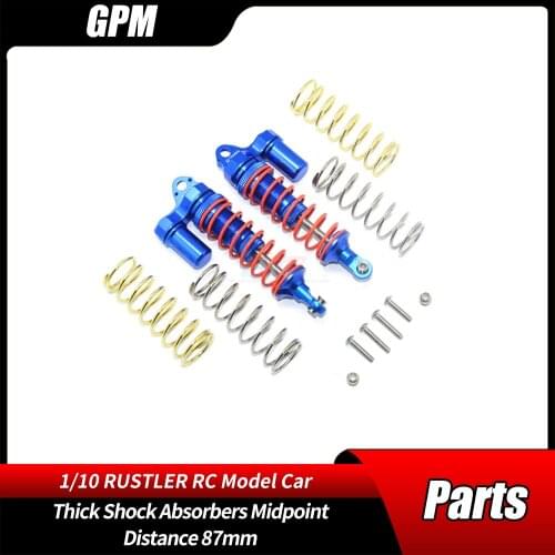 GPM 1/10 RUSTLER 67076-4 Aluminum Alloy 1pair Thick Shock Absorbers Midpoint Distance 87mm RC Car Parts RUS4087F/L