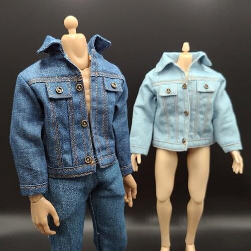 1/6 Soldier accessories denim jacket 3a jacket top for 12 inch action figure body