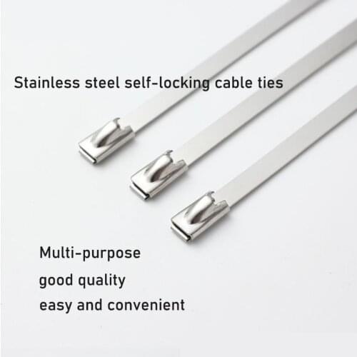 LYHC Stainless Steel Cable Self-locking Zip Tie Multi-purpose 100pieces