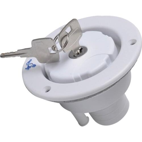 MagiDeal RV Camper Trailer Round Fresh Water Gravity Fill Hatch With Keys