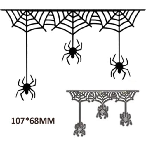 Metal Cutting Dies Cut Die Mold Halloween Spider Web Decoration DIY Scrapbook Paper Craft Knife Mould Blade Punch Stencils Dies