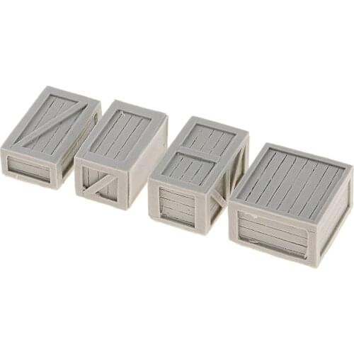 Model Accessory, 1:35 Resin WWII Army Crate 4 Box War Game Layout Unpainted