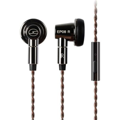 JCALLY EP08 Flat Head Earbuds 15.4mm Titanium Membrane Driver 4N OFC Earphone Cable With MMCX Replaceable cable
