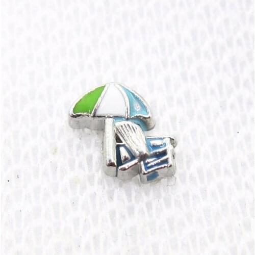 New arrive 20pcs/lot beach chair floating charms living glass memory floating locket diy jewelry charms