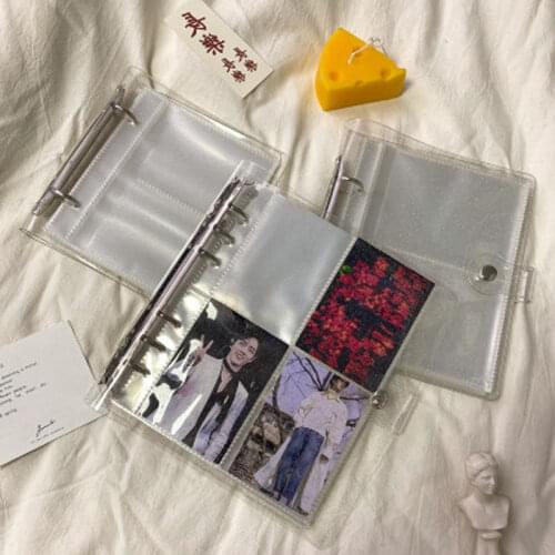 PVC Portable Photo Album Holder Jelly Clear Women Card Holder Album For Photo Organizer Clutch Wallet