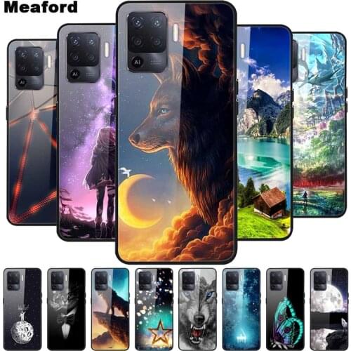 Luxury Cover Case for OPPO Reno 5 Lite Tempered Glass Cover for OPPO CPH2205 Phone Case for OPPO Reno5 Lite Reno 5Lite Coque