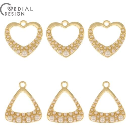 Cordial Design 100Pcs Earrings Accessories/Charms/Imitation Pearl/DIY Making/Pendant/Hand Made/Jewelry Findings & Components