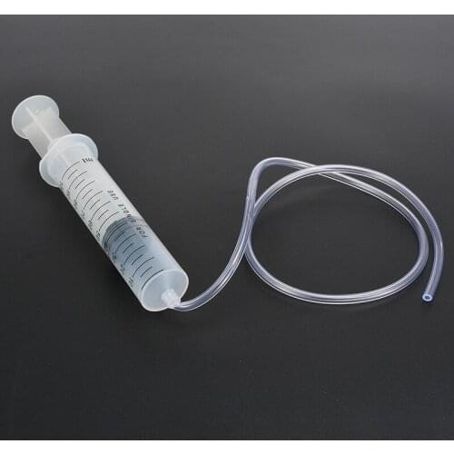 100ml Disposable Dosing Syringe Plastic Syringe Measuring Nutrient Hydroponics Syringe with 80cm Clear Hose Lab Medical Tool