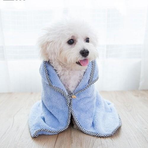 Dog Towel Strong Absorbent Soft And Delicate Absorbent And Breathable Cat Bath Towel Teddy Small Dog Bathrobe Blanket Dual-Use