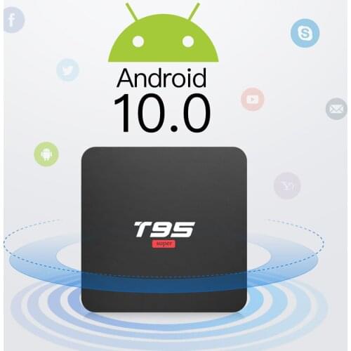 10pcs TV Box T95 Super Android 10.0 Allwinner H3 Quad Core 2GB DDR3 16GB ROM 2.4G WiFi 4K H.265 Smart Media Player SET TOP Box
