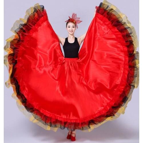 Flamenco Skirts Belly Dance Skirt Spanish Clothing Flamenco Dance Costumes Brazil Dance Costumes Gypsy Ro Flamenco Dress