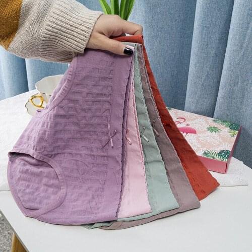 Womens Panties Everyday Style Cotton Woman Underwear bowknot Breathable Briefs Lingerie Knickers For Women Ladies Girls Soft