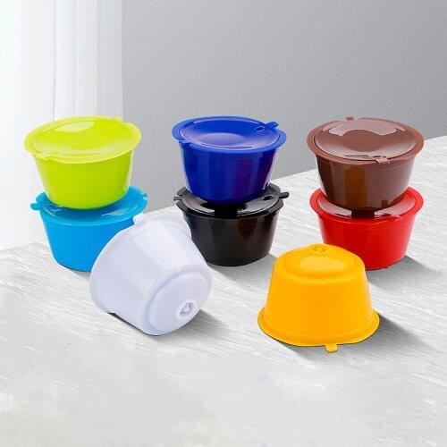 1/3Pcs Coffee Capsule Refillable Coffee Capsule Filter Cup Machine Capsule Plastic Filter Cups Spoon Brush Kitchen Tools