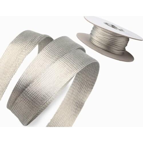10M Hi-end Pure Copper Tinned Audio Cable Shielding Net Encryption Metal Braided Sleeve Nets