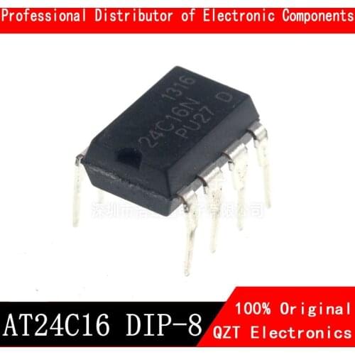 10PCS AT24C16 DIP 24C16 DIP8 AT24C16-PU27 DIP-8 original IC