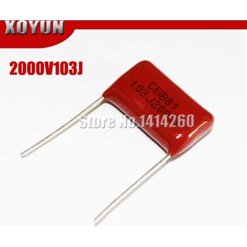 10PCS CBB81 2000V103J 10NF 0.01UF 2KV Pitch 20MM 103J 2000V CBB Polypropylene film capacitor