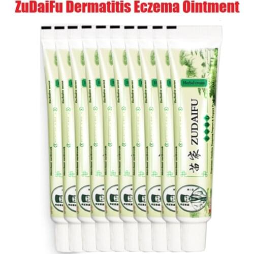 Hot selling 40PCS zudaifu yiganerjing Dermatitis Eczematoid Eczema Ointment = 10PCS Zudaifu Body Psoriasis Cream 15g +30 gift