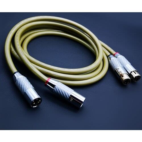 AHSY 1 Pair 1M VDH Silver Plated Audio Balanced Cable Power amplifier DVD HIFI XLR Male and female Plug Cable audiophile kable