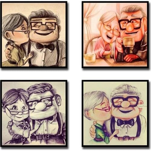 Cartoon Old Couple 5d diy Diamond Painting Full Rhinestone Embroidery Diamonds Mosaic Cross Stitch Wall stickers Home Decor