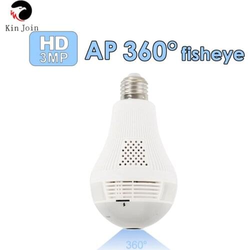Wireless Wifi Surveillance Camera 360 Degree Panoramic Light Bulb Home Mobile Phone Remote HD Indoor Monitor Security