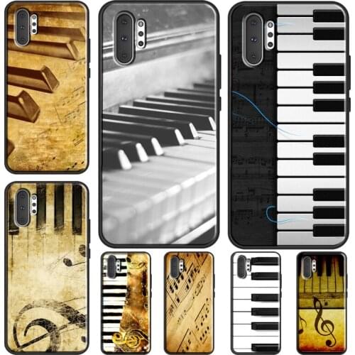 Piano keys Vintage Music Notes For Samsung S21 S20 FE S8 S9 S10 Plus Phone Case For Galaxy Note 20 Ultra Note 9 10 Plus
