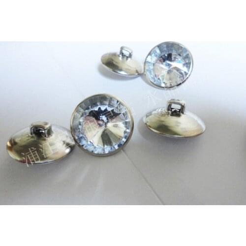 12-22mm Clear Acrylic Rhinestone Buttons Round DIY Coat Hat Shoe Sofa Needlework Scrapbooking Art Costume Sewing Accessories