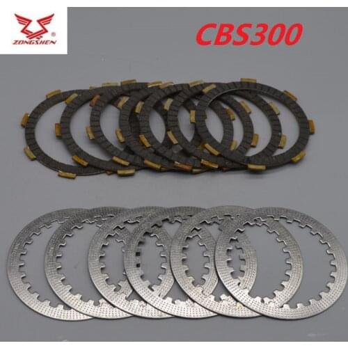 7pcs/set zongshen cbs300 engine clutch plate 300cc Motorcycle dirt pit bike bosuer BSE m6 j1